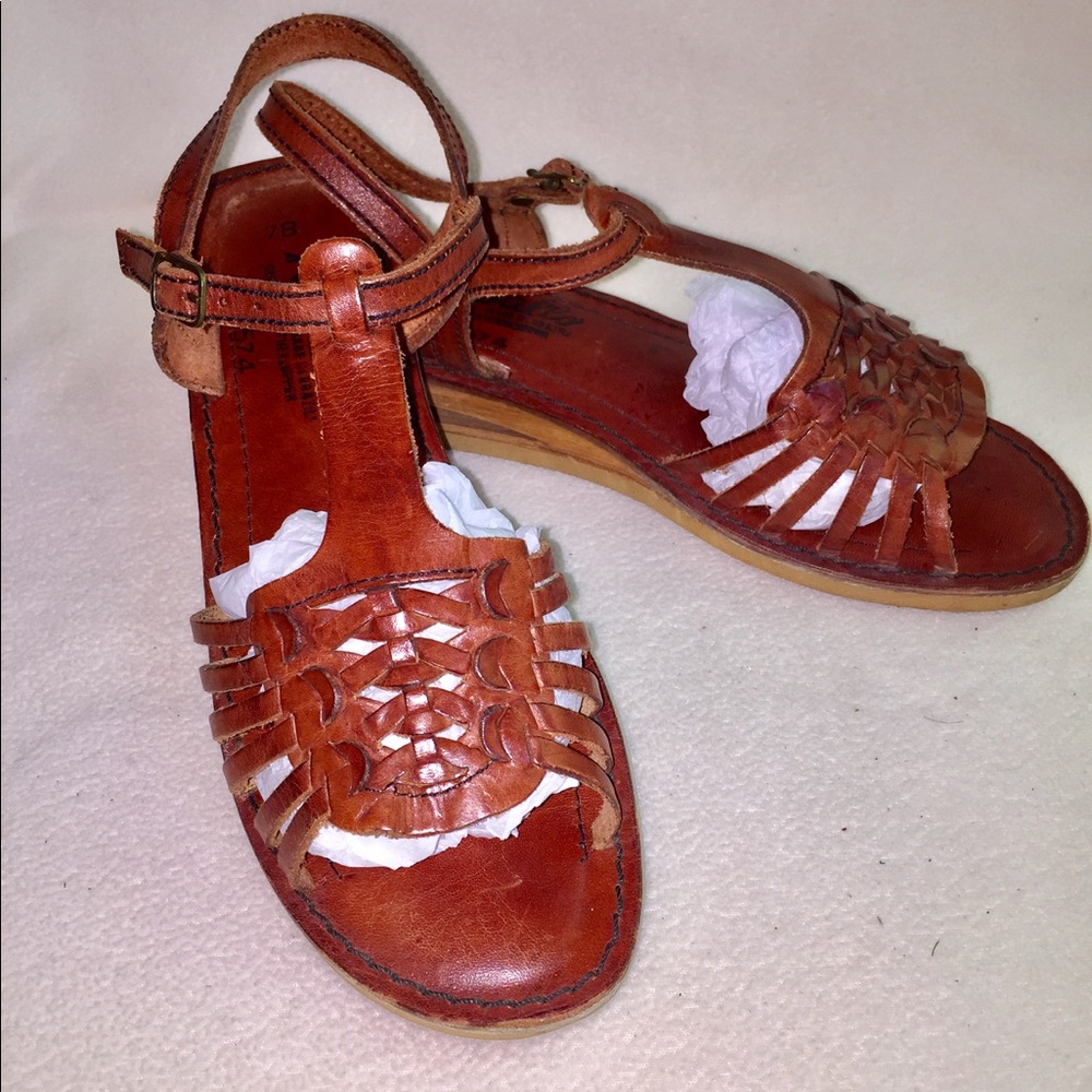 Rapallo Genuine Leather Woven Sandals.